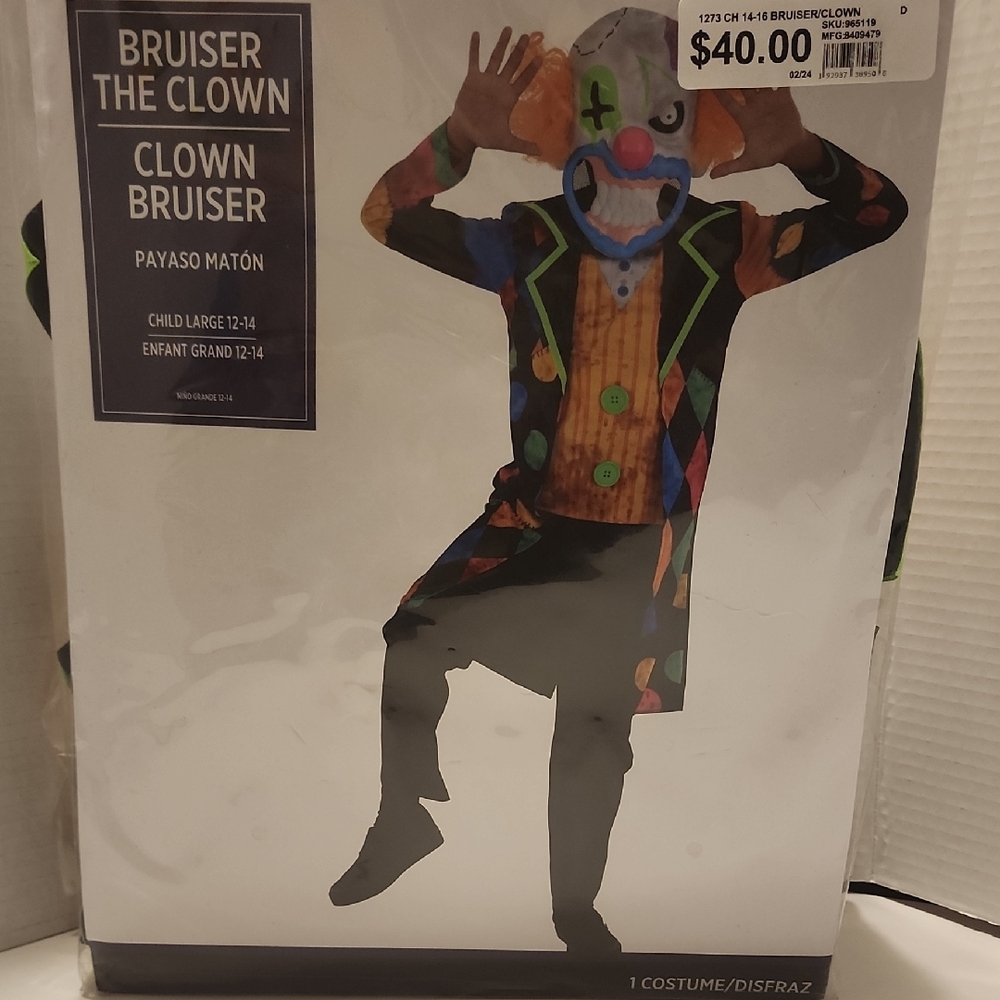 Colorful Clown Kids Costume